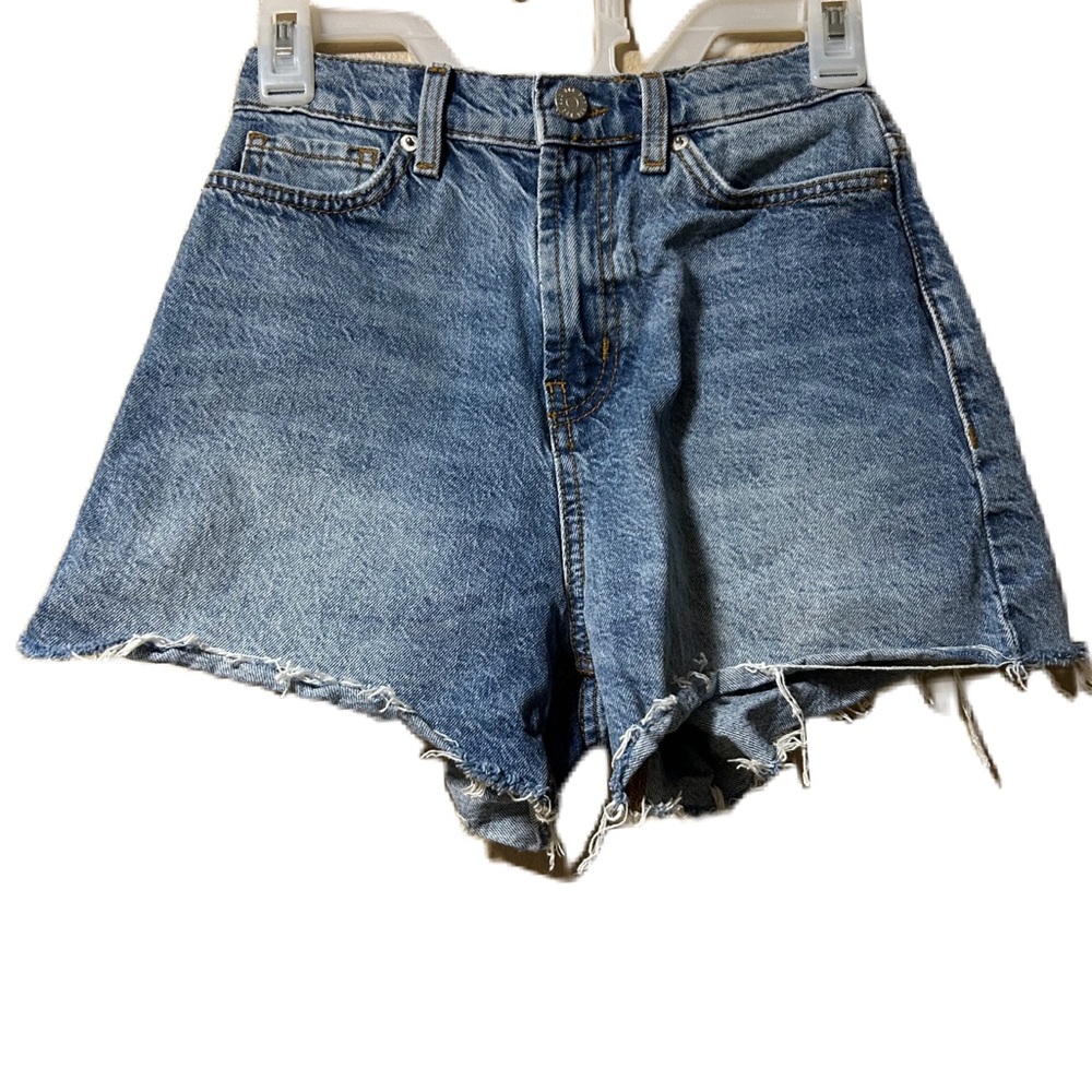 BDG Shorts Women's 24 Cutoffs Aline Blue Jean Fray High Rise Festival Country